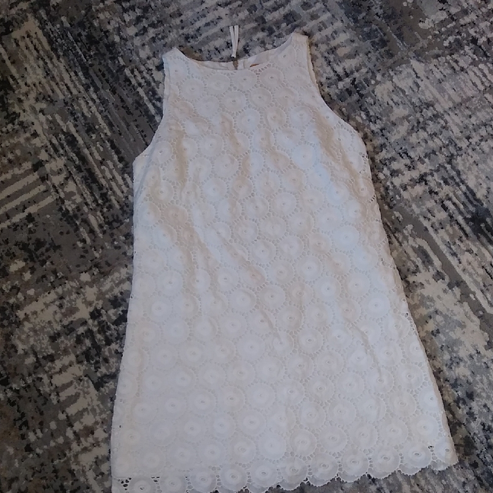 Ruby Rd. White Eyelet Mini Dress - image 1